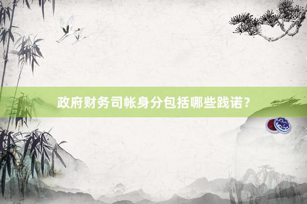 政府财务司帐身分包括哪些践诺？